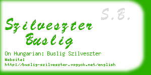 szilveszter buslig business card